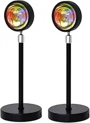 OTBEHUWJ Fill Light Sunset Light 2 Pack Sunset Lamp Projector Sunset Lamp Dawn Light USB Mini Charging Atmosphere Photo Light for Photography Photography