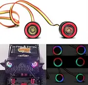 GDOOL IP6 Waterproof LED Light Kit Headlights Angel Eyes with 12 Modes for TRX-4 SCX10 RC4WD 1/10 RC Climbing Rock Crawler Flat Run Short Card Model Car