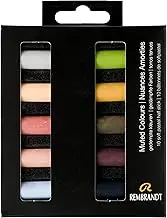 Royal Talens Rembrandt Soft Pastels - Half Size - Muted Set - 10 Assorted Colours