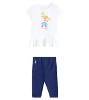 [Polo Ralph Lauren Kids] Polo Ralph Lauren Kids Baby cotton T-shirt and pants set M 24 blue