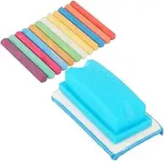 NUOBESTY Chalkboard Eraser Set 12 Colored Dust Water Soluble Chalk for Classroom Teaching