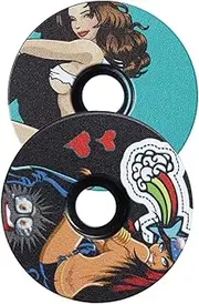 GANAZONO 2pcs Professional Bike Headset Covers Sturdy Aluminum Alloy Bowl Caps for Road Bikes