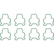 8x R&M Frog Cookie Cutter Polyresin Coated Steel Biscuit Bake Mould 7.6cm Green