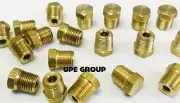 BRASS CORED HEX PLUG MALE 1/8 NPT THREADS PIPE FITTING AIR WATER BOAT QTY 25