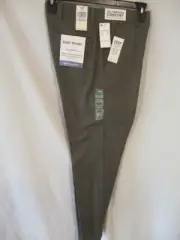 Dockers Cotton Blend Brown Flat Front Straight Easy Khaki Dress pants SR$50 NEW