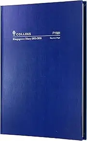 Collins Kingsgrove Diary - A5 Day to Page 2025-2026 Financial Year Planner - Navy