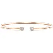 Lab-Grown-Diamond Open Flex Floral Bangle