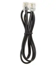 10 Feet Modular Phone/Telephone Wire Line Cord/Cable RJ11 6P4C, BLACK, 10ft.