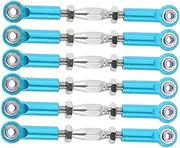 JUMPLAWN 6Pcs Aluminum Turnbuckle Rod Linkage for Rc Redcat Hsp Racing Hpi Truck Buggy Upgrade Parts Blue CNC Machined Replacement
