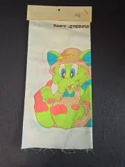 Vintage Fabric 1987 Baby Steggie & TriceraTot Pattern Fabric DIY Dinosaurs Plush