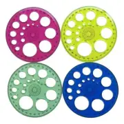 1Pcs Circular Patchwork Ruler 360 Degree Foot Measuring Material School Supplies