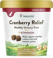NaturVet – Cranberry Relief Plus Echinacea | Helps Support a Healthy Urinary Tract & Immune System (60 Soft Chews)