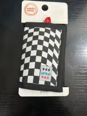 NWT Wonder Nation Black White Checkered Bi-Fold Fabric Wallet Cardholder