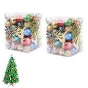 120Pcs Christmas Ball Ornaments Random Styles Pendant for Xmas Tree Party Decoration