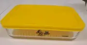 Pyrex Glass Mickey Mouse Baking Storage Dish With Lid 3 Cups. New