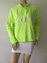 NEW CALVIN KLEIN Performance Neon Green Pullover Hoodie Sweatshirt (Size XL)