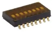 8x C & K DIP SWITCHES 25mA 6-Way 24V DC SPST Flush Recessed Slide Actuator