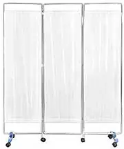 Folding Partition,with 360 Silent Universal Wheels Hospital Screen,for Family Beauty Salon Hospital Clinic(3piece)