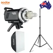 Godox MS300 2.4G Compact Studio Flash Strobe + 60*60cm Softbox + Light Stand