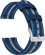 [BARTON WATCH BANDS] Ballistic Nylon Two-piece NATO® Style Straps - Choice of Color & Width (18mm, 20mm, 22mm)