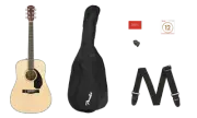 FENDER CD-60S Dreadnought Acoustic Guitar Package w/Bag/Strap/Picks/Strings