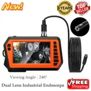 1080P Dual Lens Endoscope Camera with Light 4.3" Screen Inspection Snake Camera