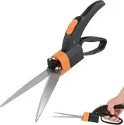 Grass Shears Ultra-Sharp Grass Cutter with 360 Degree Swivel Blades Stainless Steel Hand Lawn Scissors Multifunction Gardening Shears Plant Cutting Scissors for Flower Beds Grass Sidewalks