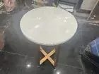 Selenite Stone Console Corner Table Top, Round End Table Top, Modern Furniture