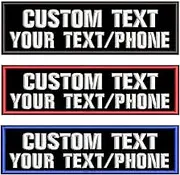 2PCS Personalized Name Patches, Custom Embroidered Biker Patches, Tactical Morale Patches with Hook Loop Fastener, Military Tags for Dog Harness Backpack Vest Jackets (2 line)