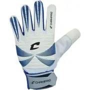 NEW Champro Soccer Futbol Super-Lite Goalie Gloves Adult Size 10 White/Blue