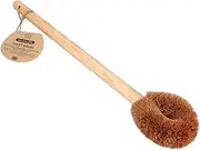 Eco Basics Natural Plus Toilet Brush – Ethically Handmade by Female Artisan, Plastic-Free, Durable Natural Rubber Wood & Coconut Fibers, Fair Trade, Eco-Friendly Bathroom Cleaning Tool, 49x10cm
