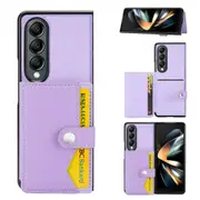 For Samsung Galaxy Z Fold4 5G Case PU Leather+PC Folding Phone Cover with Card Slot