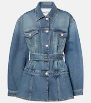 [Alaia] Alaïa Peplum denim jacket AU 10 blue