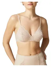 [Simone Perele] Subtile Wirefree Triangle Bra in Beige