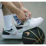 NIKE AIR FORCE 1 AF1 白彩繪 趣味 鬼魂勾勾 輕便 滑板鞋 DV1229-111