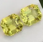 13.15Cts Faceted Emerald Shape Lemon Quartz Pieces