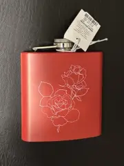 NWT Urban Outfitters 6 oz Stainless Steel Hip Flask - Pink Rose