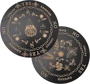 Zerodeko 2pcs Divination Board Pendulum for Wiccan Altar Home Decor Party Decoration Wooden Plate Divination Accessory