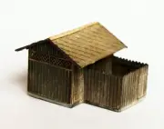 Model Scene TT Scale Wooden Railway Toilet