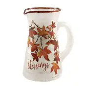 6.75In Share The Blessings Lit Pitcher, Glass, Pre-Lit Autumn