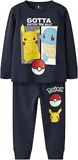 NAME IT Boys Nmmostyr Pokemon Ls Nightset Sky, Navy Blazer, 110 cm
