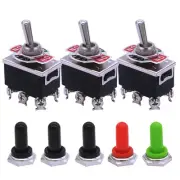 3Pcs Heavy Duty Rocker Toggle Switch 15A 250V DPDT On/Off/On 6 Pin 3 Position +