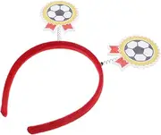 Yardwe Men's Black Headband Football Fan Headband for Sports Events Cheer up Party Headdress