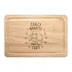Crazy Manatee Lady Stars Rectangular Wooden Chopping Board - Funny Animal