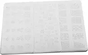 SAFIGLE 3pcs Nail Stamping Plates Nail Art Stencils Transfer Templates for DIY Manicure
