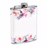 Flower Em2 Flask 8oz Stainless Steel Hip Drinking Whiskey