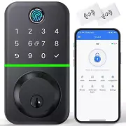 Smart Door Lock Deadbolt with Keypad: Keyless Entry Door Lock - Fingerprint L...