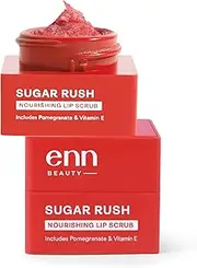 ENN Sugar Rush Nourishing Lip Scrub | Removes Dead Skin Cells | Beeswax | Lightens Dark Lips | Exfoliator | Raw Sugar | Natural | For Men & Women | 6gm