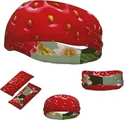 FJWSLCH Lovely Strawberry Headbands for Women Men Non Slip Workout Sweatbands Adjustable Sports Hair Bands Elastic Head Bands Moisture Wicking Hairband for Running, Cycling, Yoga, Spa
