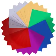 112 Sheets Metallic Foil Origami Paper Set, Shiny Mirror Folding Paper Sheets...